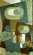 stilleben med tarning Juan Gris